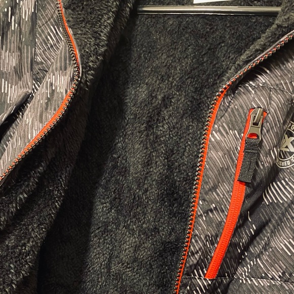 Kids Black and Gray Patterned Jacket with Red Accents by ZeroXposur - Picture 3 of 3